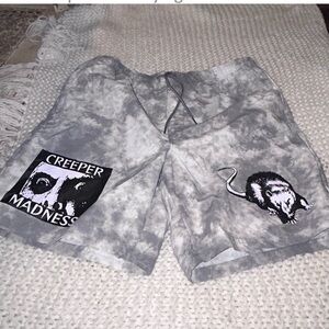 Vitriol Swim Trunks Men xLarge Gray Swimming Board Shorts Rat Creeper Madness 8"